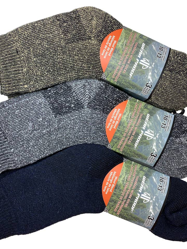 Confezione da 3 calze termiche da uomo WP Quarter per la vendita all'ingrosso da parte di Imagine Imports