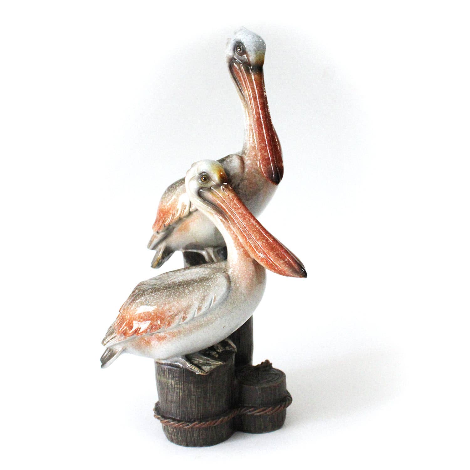 CB Home Collection - Wholesale Decorative Figurine - 9.25" Resin Pelican Duo on Piling Figure3