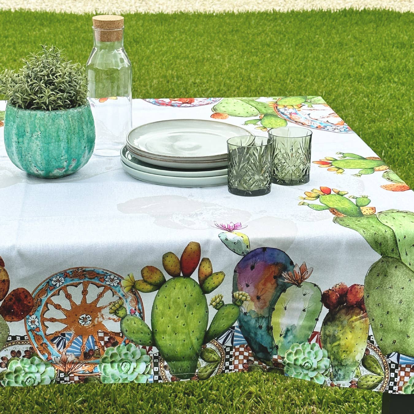 Olivia Home - Vendita all'ingrosso Tovaglie - Tovaglia da tavola Cactus 160 x250 cm 2