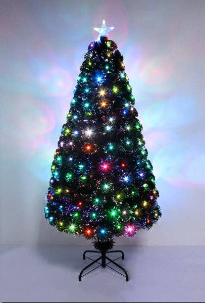Hi-Line Gift Ltd. - Wholesale Artificial Christmas Tree - Christmas Tree Fiber Optic Multi-Colour Star Led1
