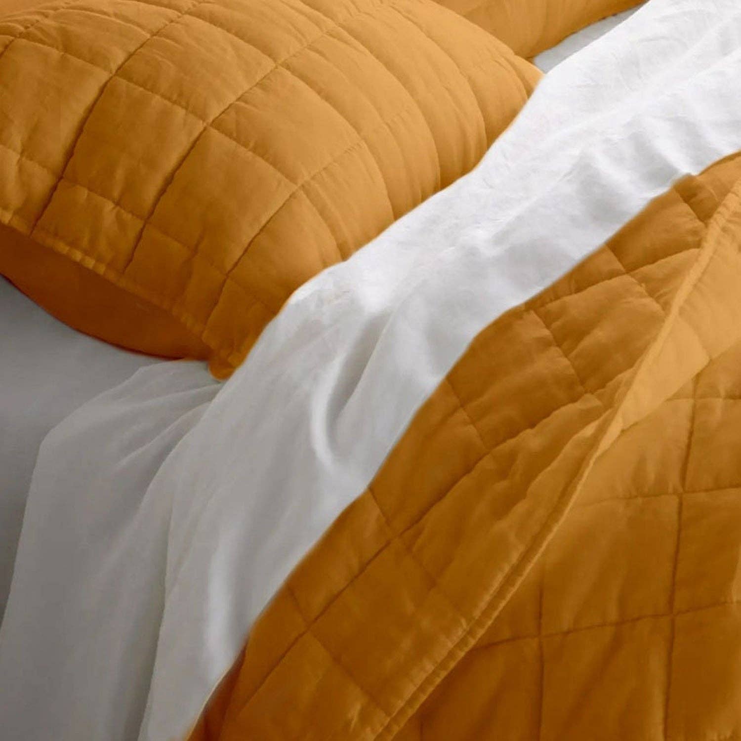 The Tangerine Store - Wholesale Bedding Set - Box stitch - Linen Cotton Quilt Sets3