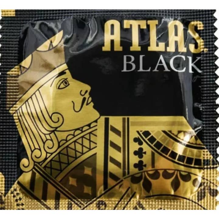 Yolo ent - Vente Contraceptif/préservatif - Étui de 1000 préservatifs Atlas Black en latex de qualité supérieure, couleur noire2