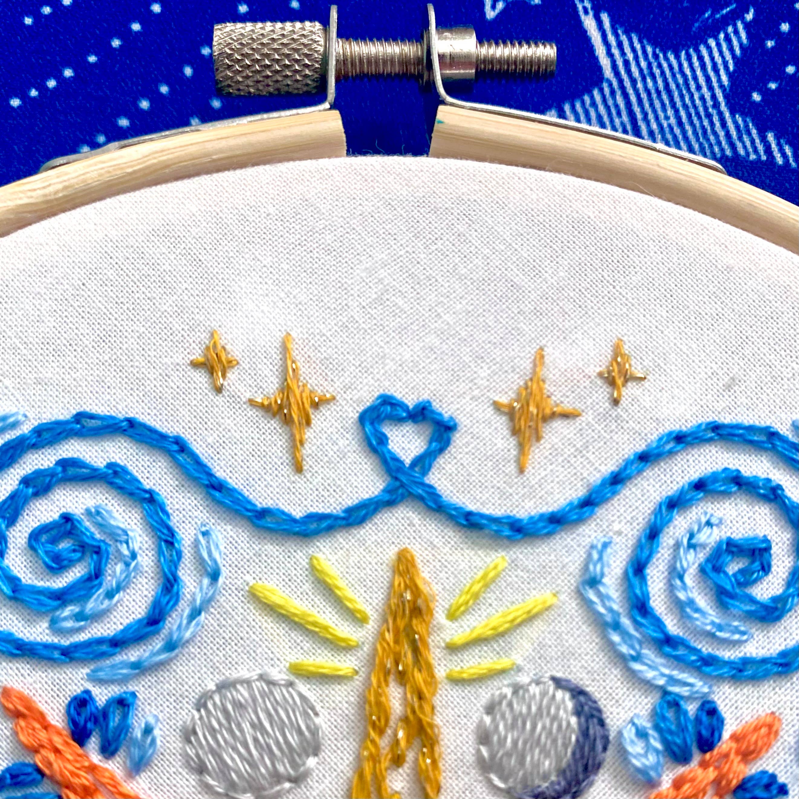 Stitches By Tiff - Wholesale Embroidery/Cross Stitch Supplies - Celestial Mandala Sampler DIY Embroidery Craft Kit4