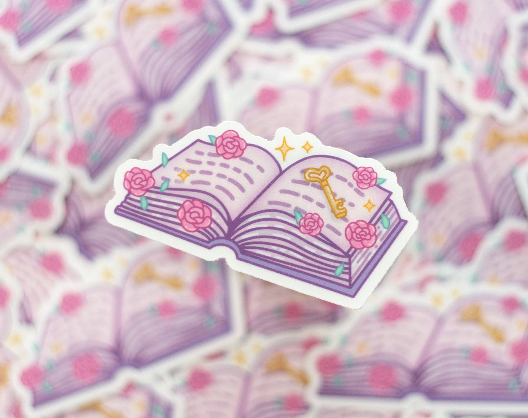 Unicorn Eclipse - Wholesale Phone & Laptop Stickers - Book of Secrets Clear Sticker1