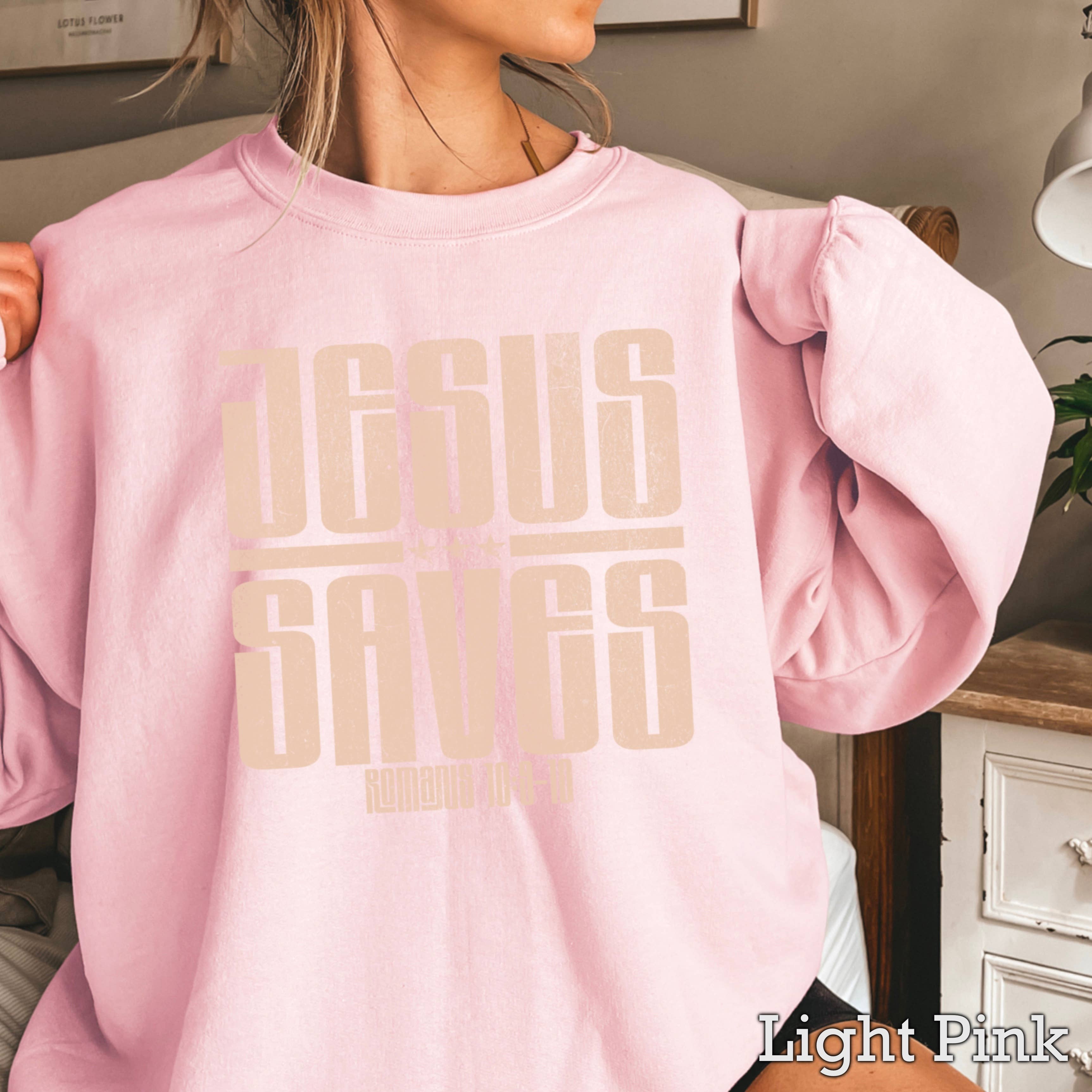 Shoppe SHC – Camisola gráfica - Mulher por atacado – Camisola de Mulher Cristã "Jesus Salva"7