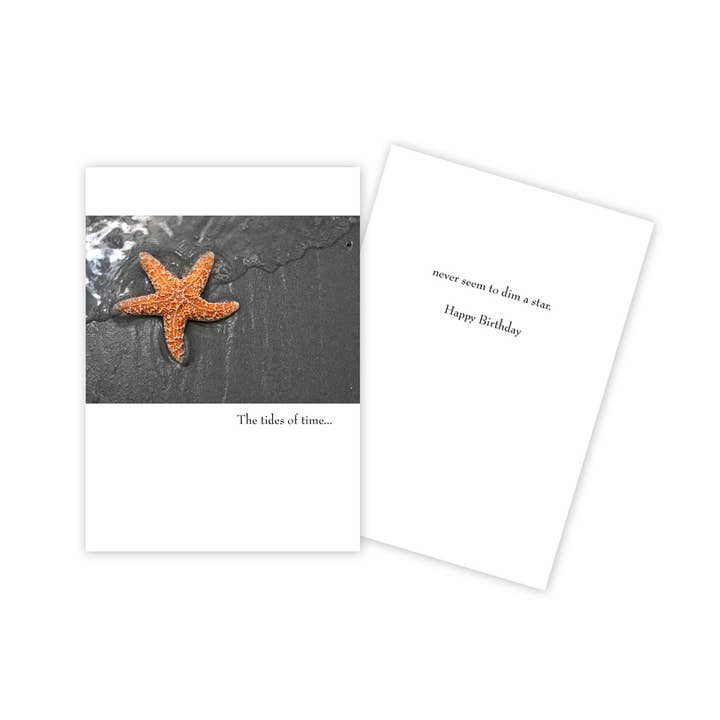 Starfish Coastal Birthday Card for wholesale by Sun Day Greetings