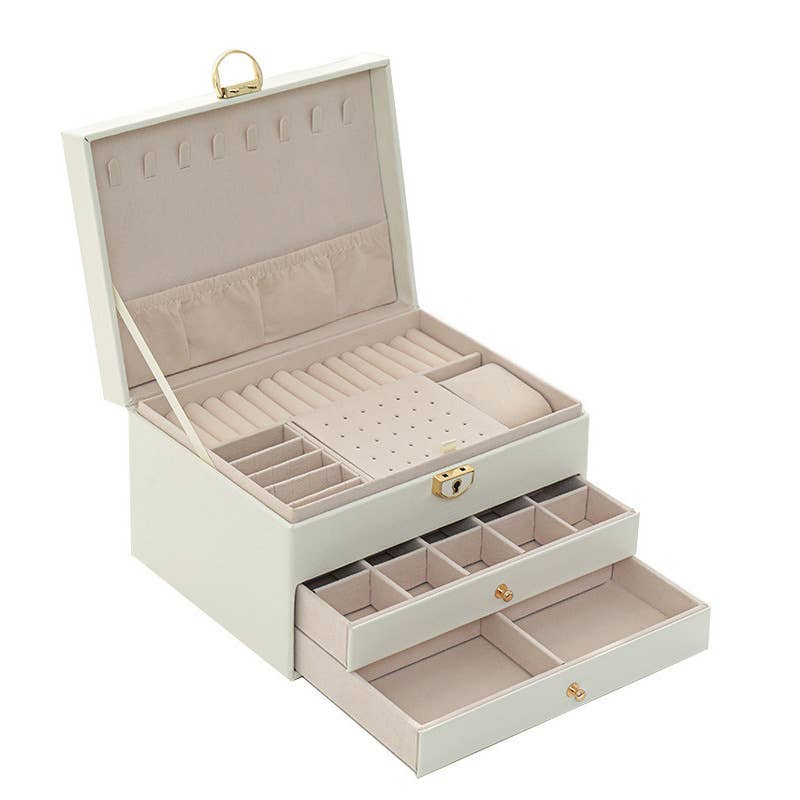 wandf - Wholesale Jewelry Box/Organizer - Durable 3-Drawer Large Capacity Jewelry Accessories Storage1