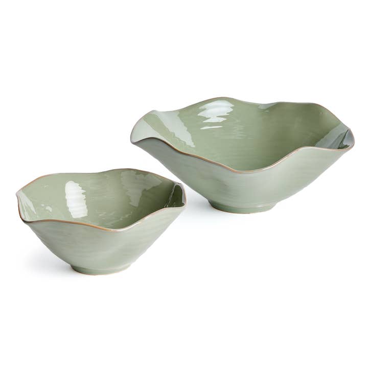 Lot de 2 bols décoratifs Rivo, vert pour la vente par Napa Home & Garden