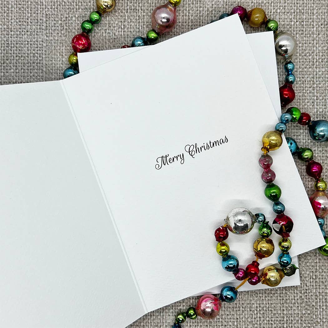 The Red Barn Press - Vente Cartes de Noël - Carte de Noël | Cerfs festifs avec des chapeaux1