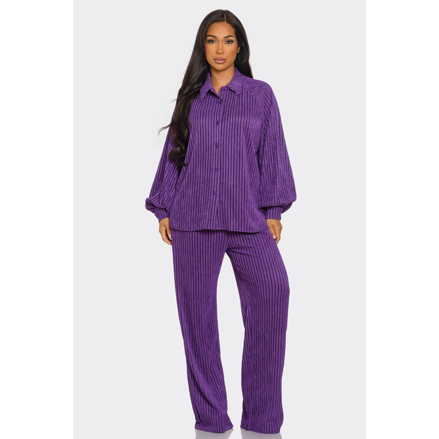 ITSSY - Wholesale Top & Pant Set (NOT Loungewear) - Women's - Button Down Shirt and Pant Set10