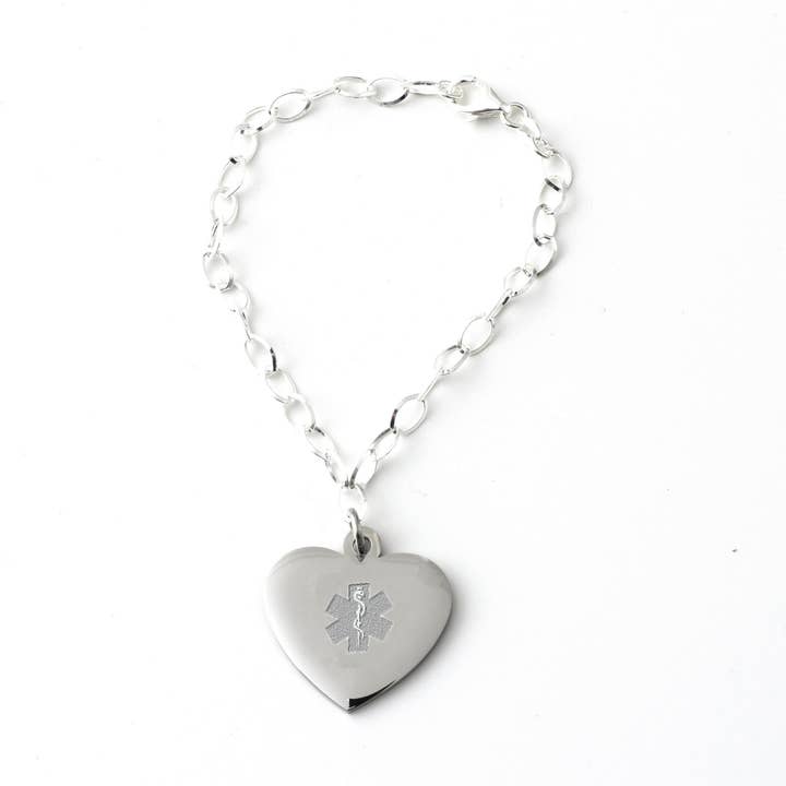 Women's Medical Heart Bracelet for wholesale by Gemz By Emz