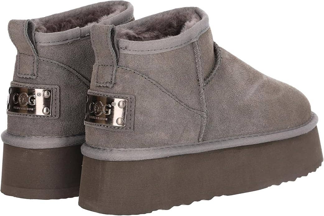 OB5888 OOG Damen Lederboots mit Teddyfell Grey for wholesale on Faire