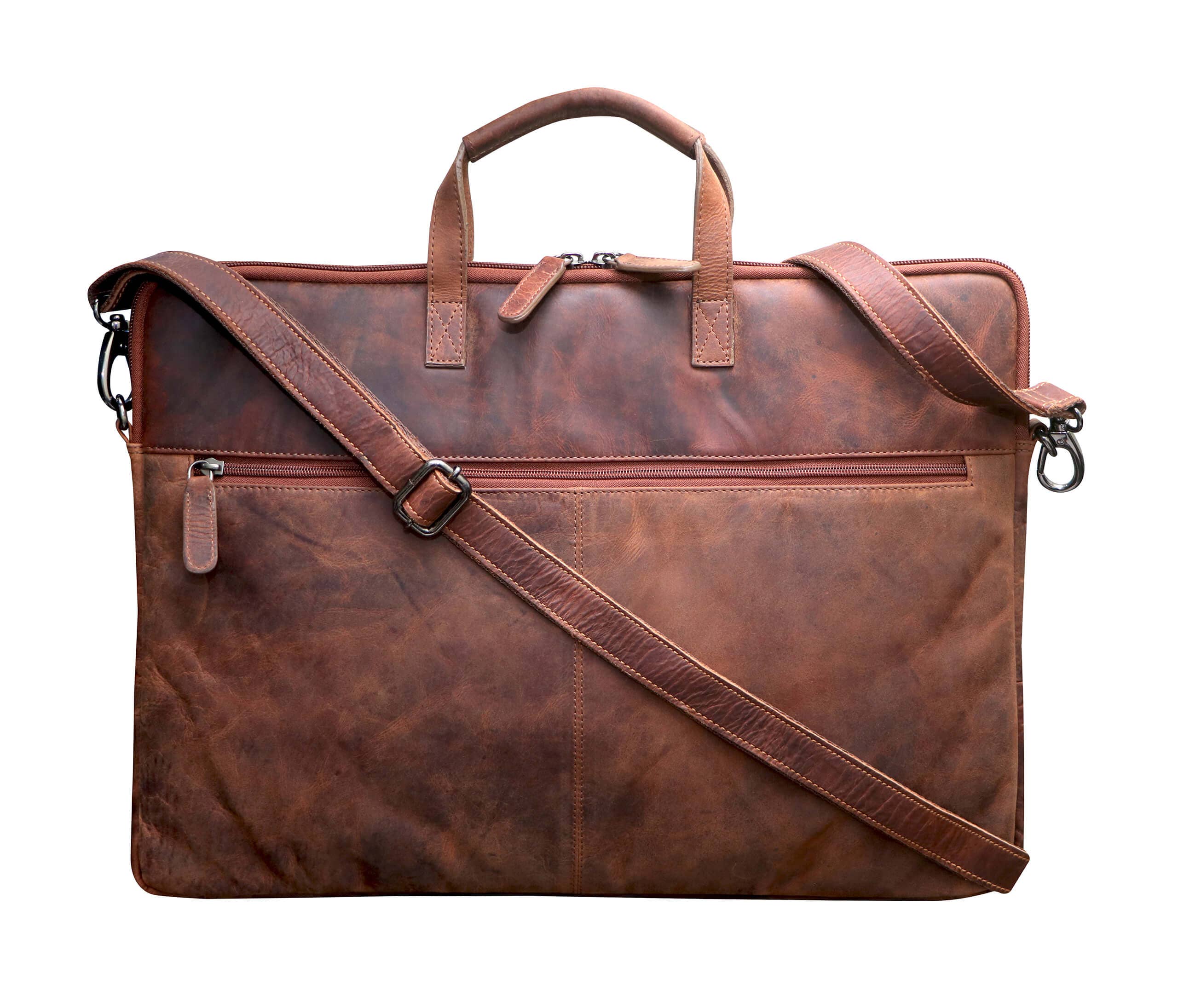 Greenwood – Mala para portátil - Unissexo por atacado – Greenwood Fred bolsa de couro para laptop de 17 polegadas com alça removível6