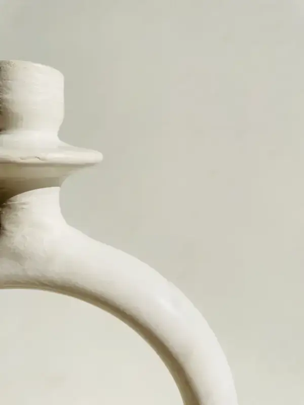 High crafty - Wholesale Candle Holder - 🕯 Tadelakt Candle Holder – White – Handmade Moroccan Cerami3