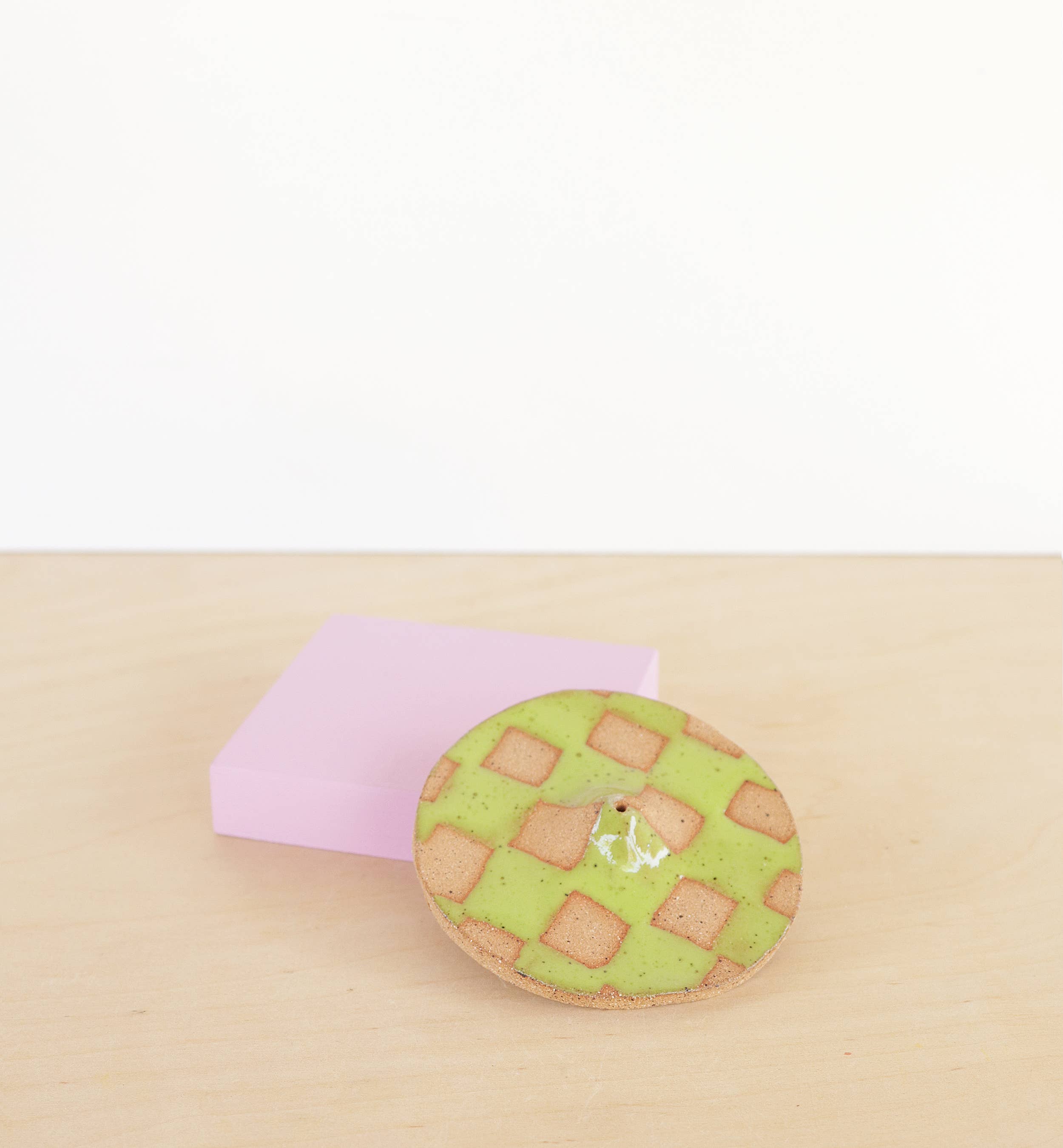 Nightshift Ceramics - Wholesale Incense Holder - Checkerboard Ceramic Incense Holder - 2 Colours4