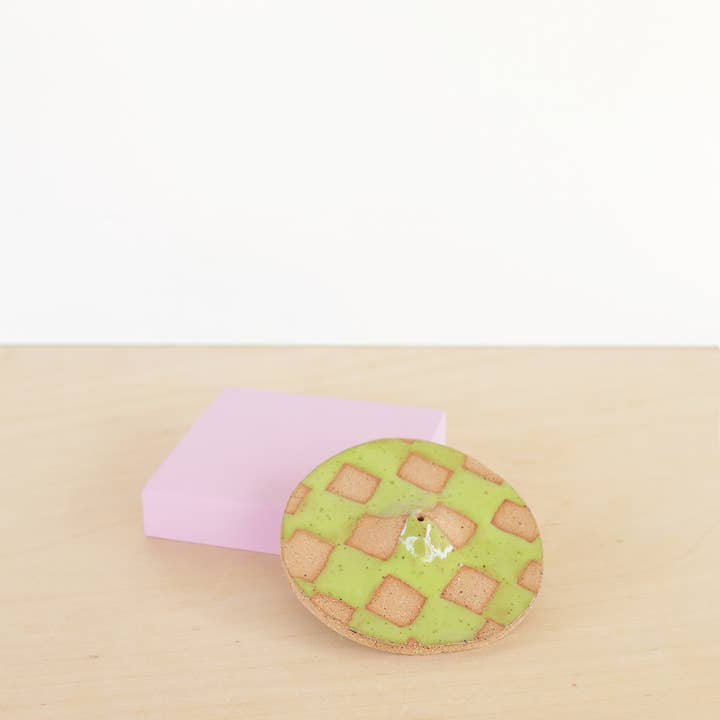 Nightshift Ceramics - Wholesale Incense Holder - Checkerboard Ceramic Incense Holder - 2 Colours4