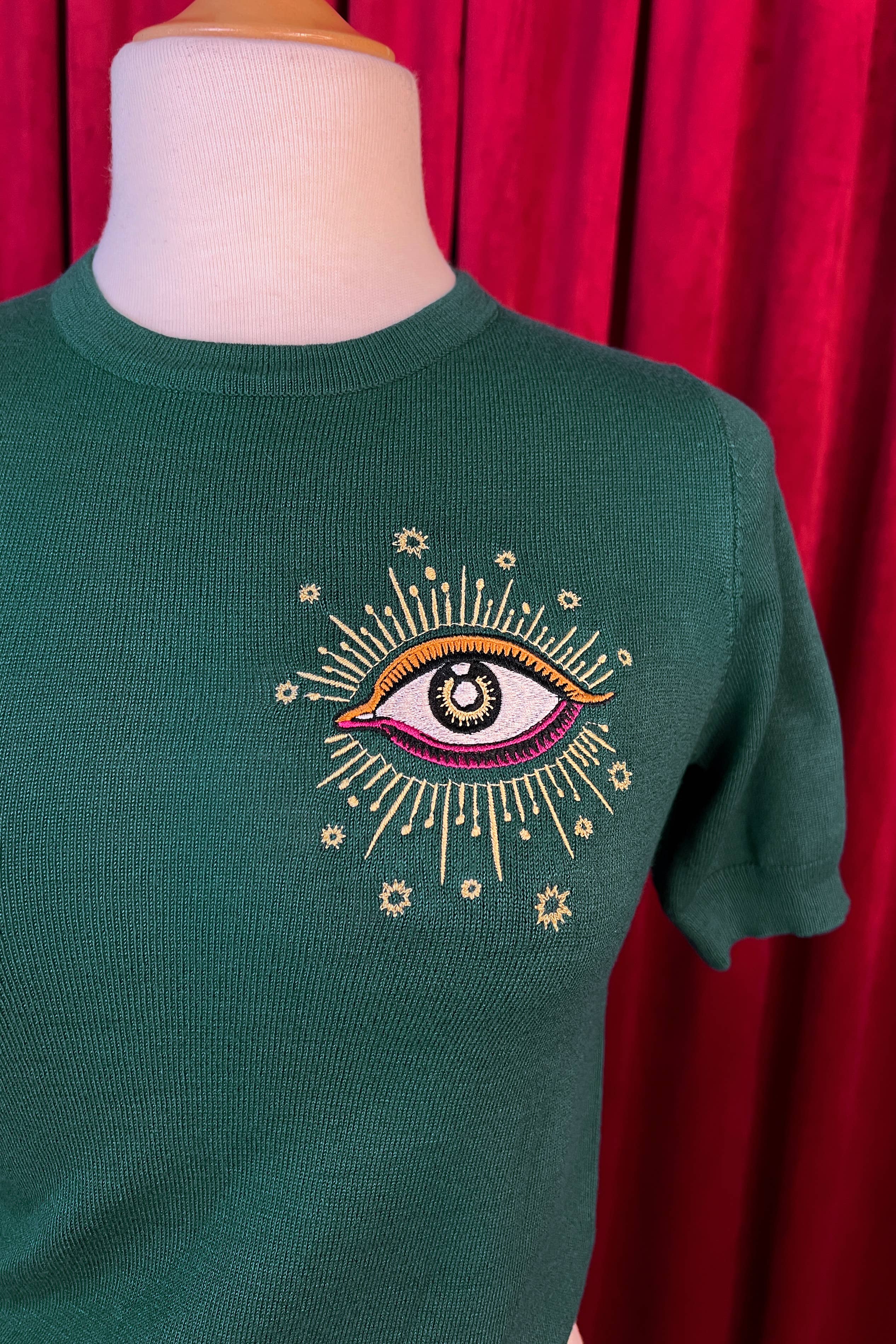 Mischief Made – wholesale Pullovertröja - Dam – Third Eye kortärmad tröja i påfågel4