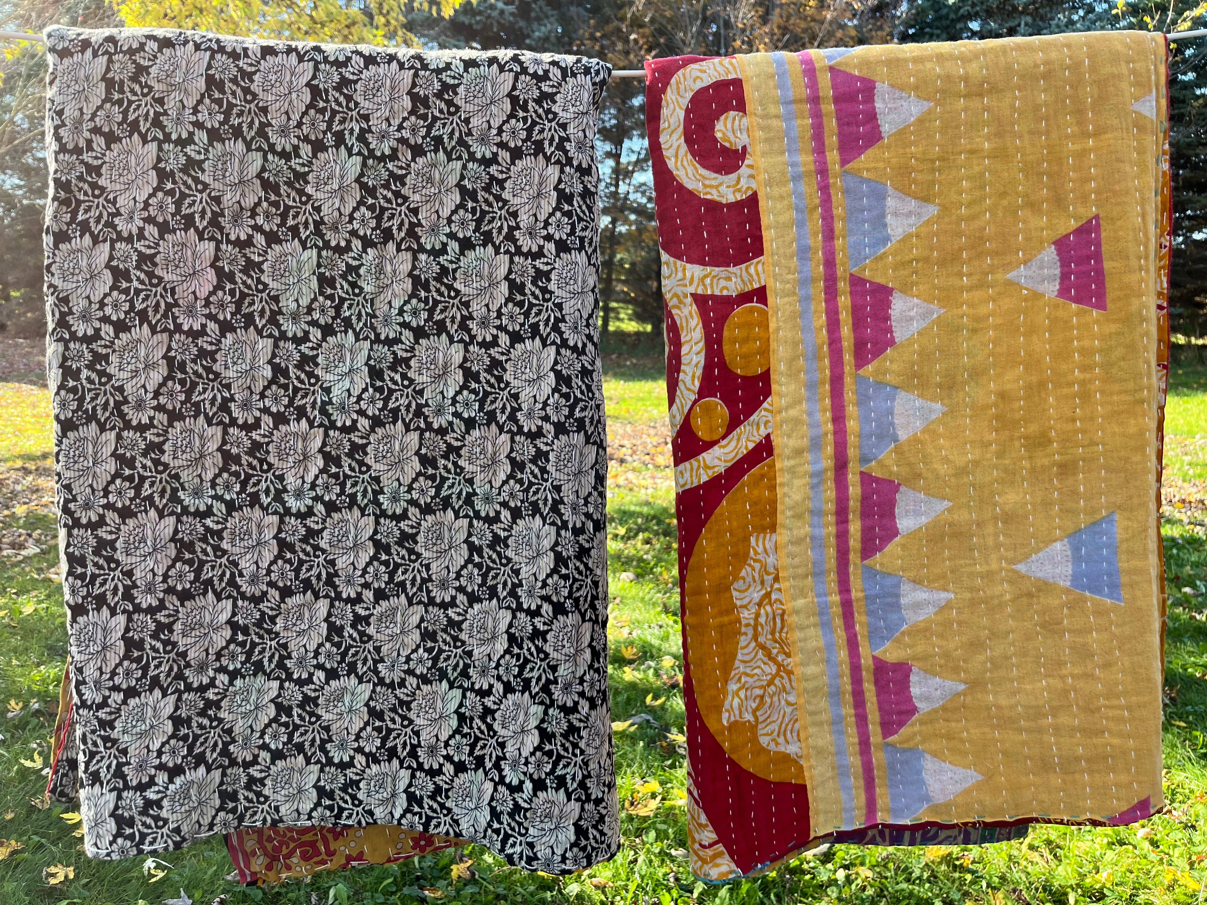 Hopes Unlimited - Wholesale Throw Blanket - Sari Kantha Throw Blanket2