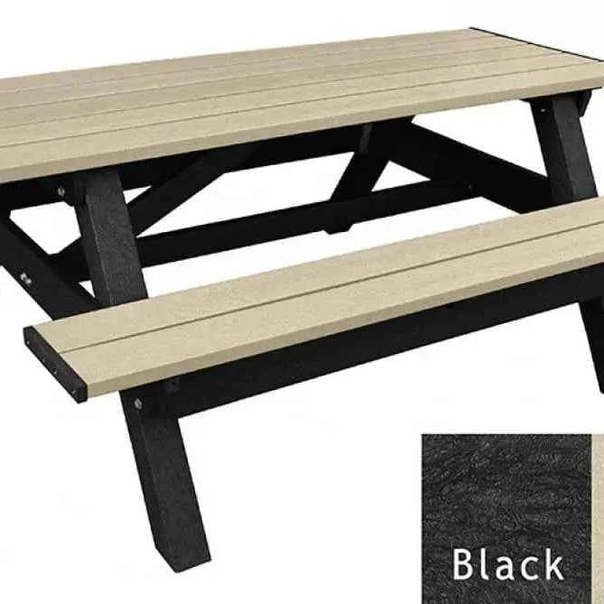 Patio Elegance - Wholesale Patio Table - Deluxe Picnic Table – 6′ Durable Recycled Plastic Outdoor Seating6