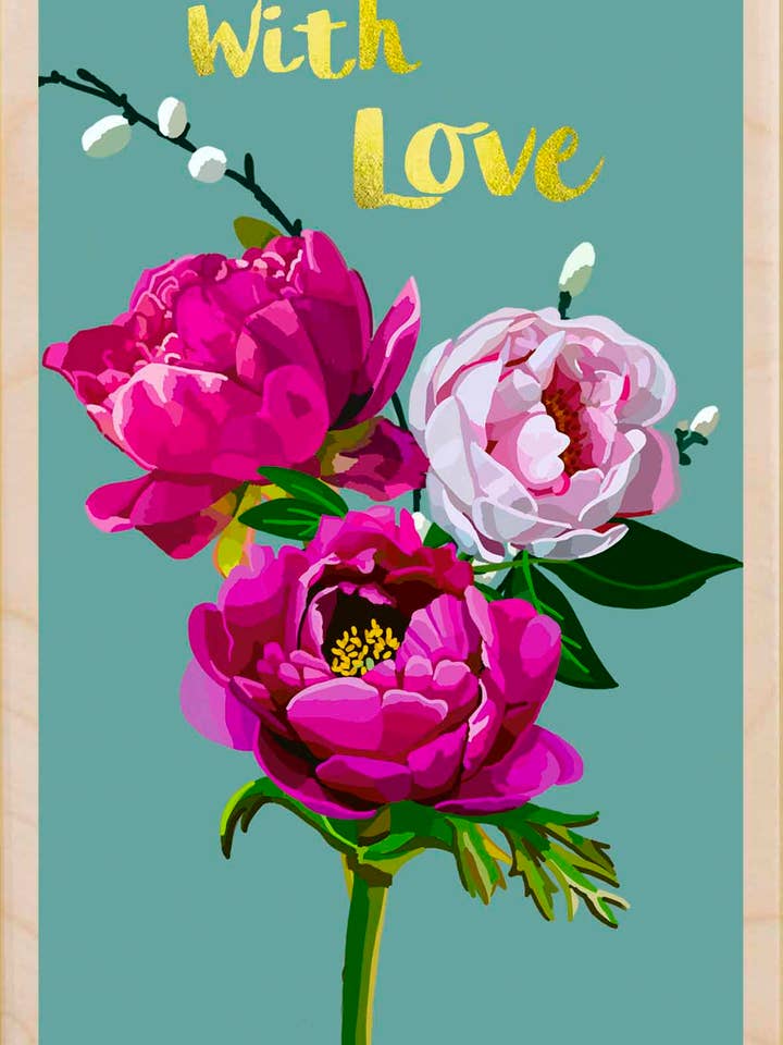 Med kärlek - Miljövänligt kort för wholesale av THE WOODEN POSTCARD COMPANY