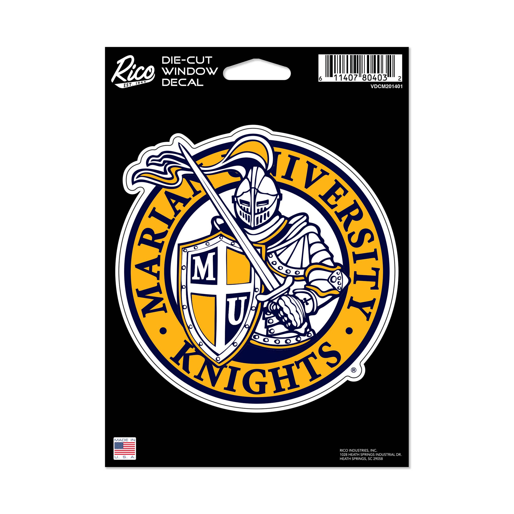 Rico Industries - Wholesale Car Decorative Charm - Unisex - NCAA  Marian Knights  Medium Die Cut Decal0