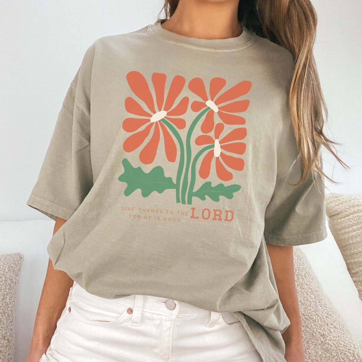 Limeberry Designs – T-shirt gráfica - Mulher por atacado – Agradeça à T-shirt Lord Comfort Color5