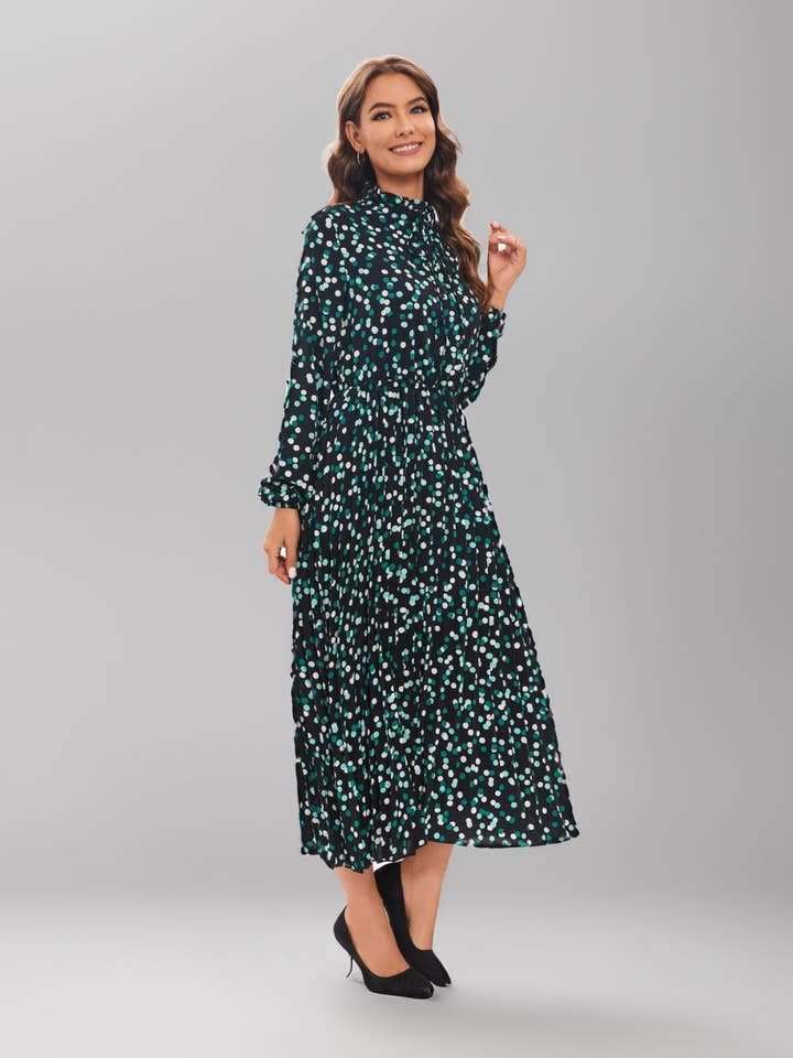 Blue Pop Midi Dress for wholesale by Miss Finch NYC