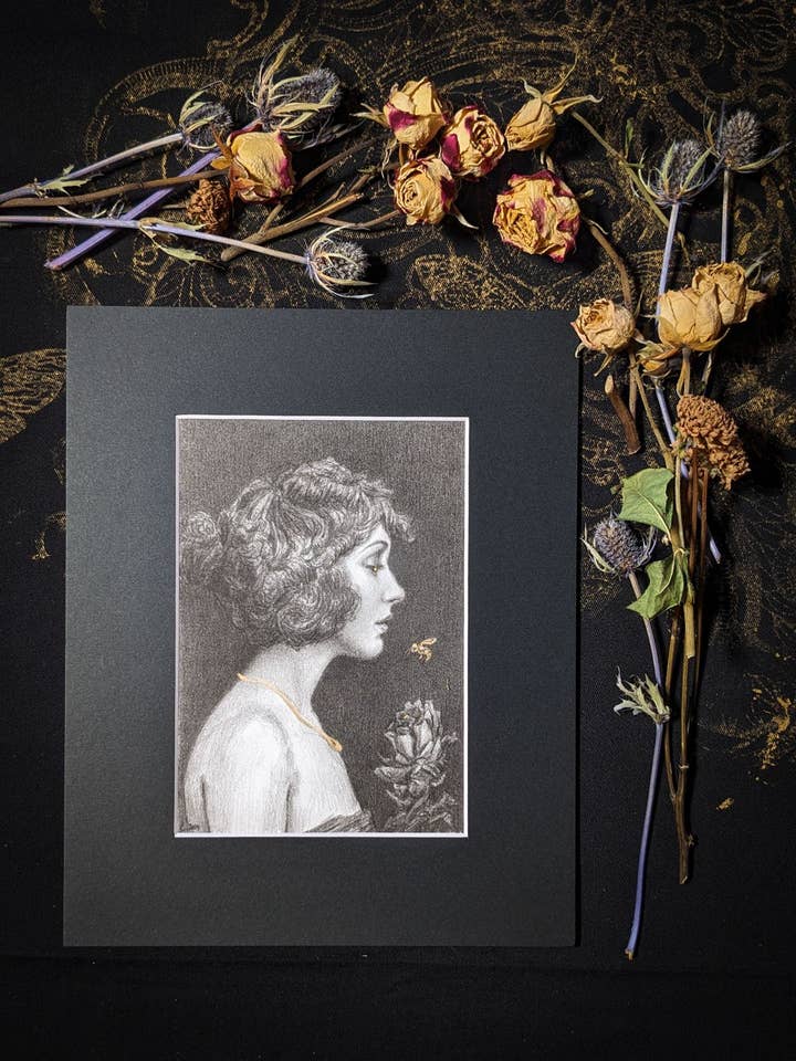 Embellished "The Little Helper" 5x7" Print for wholesale by Studio Umbralux