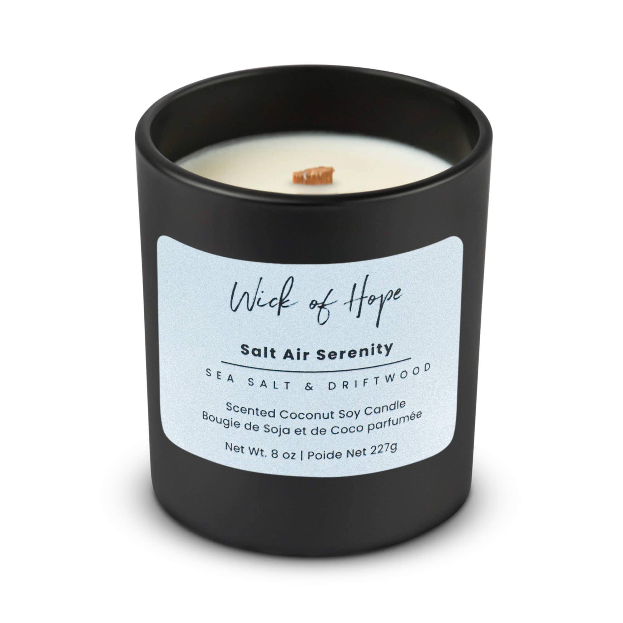 Wick of Hope - Wholesale Jar/Filled Candle - Salt Air Serenity Candle | Sea Salt + Driftwood1