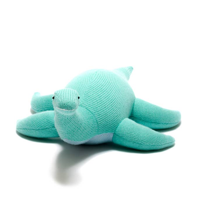 Best Years Ltd - Wholesale Stuffed/Plush Toy - Kids & Baby - Knitted Plesiosaurus Dinosaur Plush Toy - Ice Blue