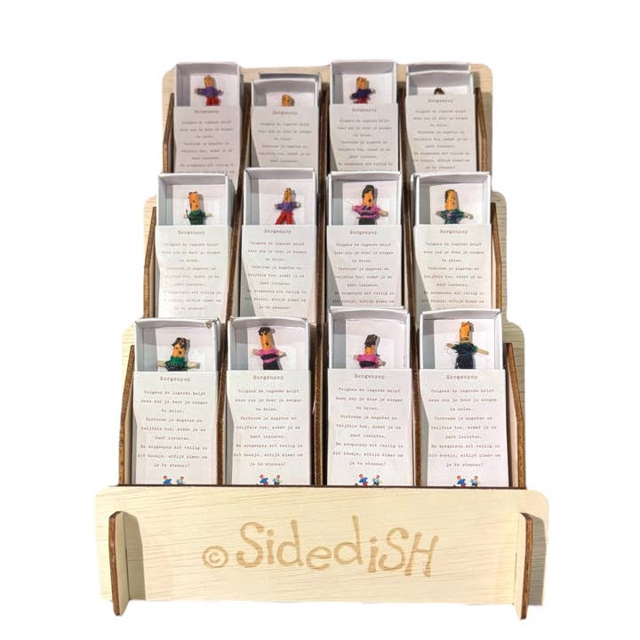 Zorgenpopjes 24 stuks voor wholesale door Sidedish Cards
