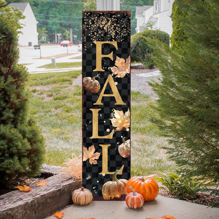 Rustic Fall Welcome Porch Sign | Vintage Farmhouse Entryway Autumn Decor for wholesale by TX USA Corporation
