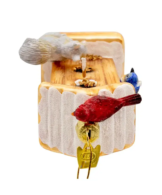 Kurt S. Adler, Inc. - Vente Objets de décoration - Ornement de mangeoire à oiseaux en verre Noble Gems de 5"4