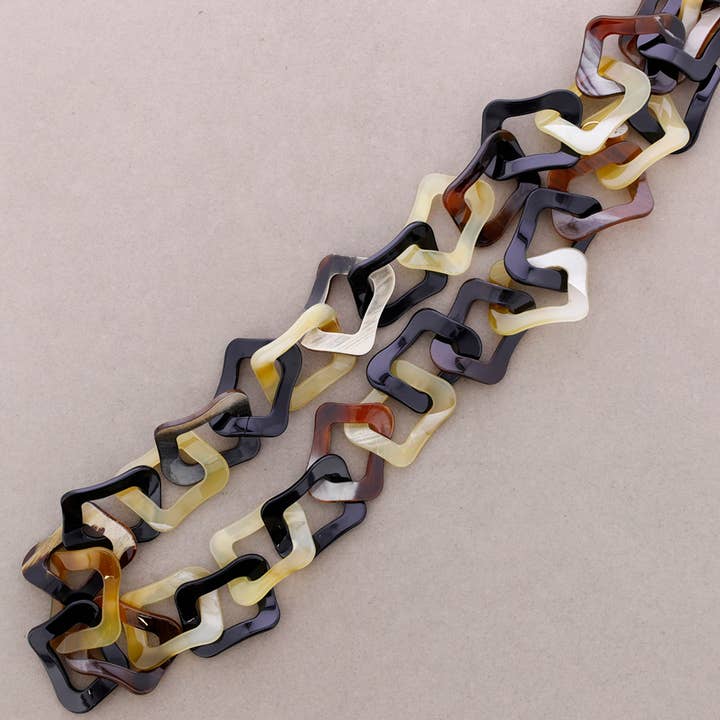 Long Necklace with Square Resin Links for wholesale by Sonata