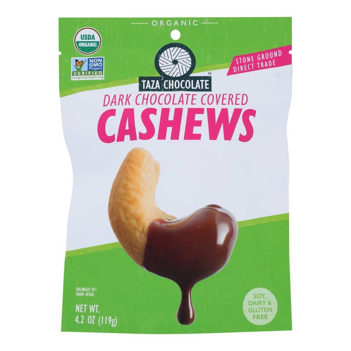Everyday Supply Co - Wholesale Chocolate Covered Sweets - Taza Chocolate Covered Cashews - 12 Pack, 3.5 OZ Each