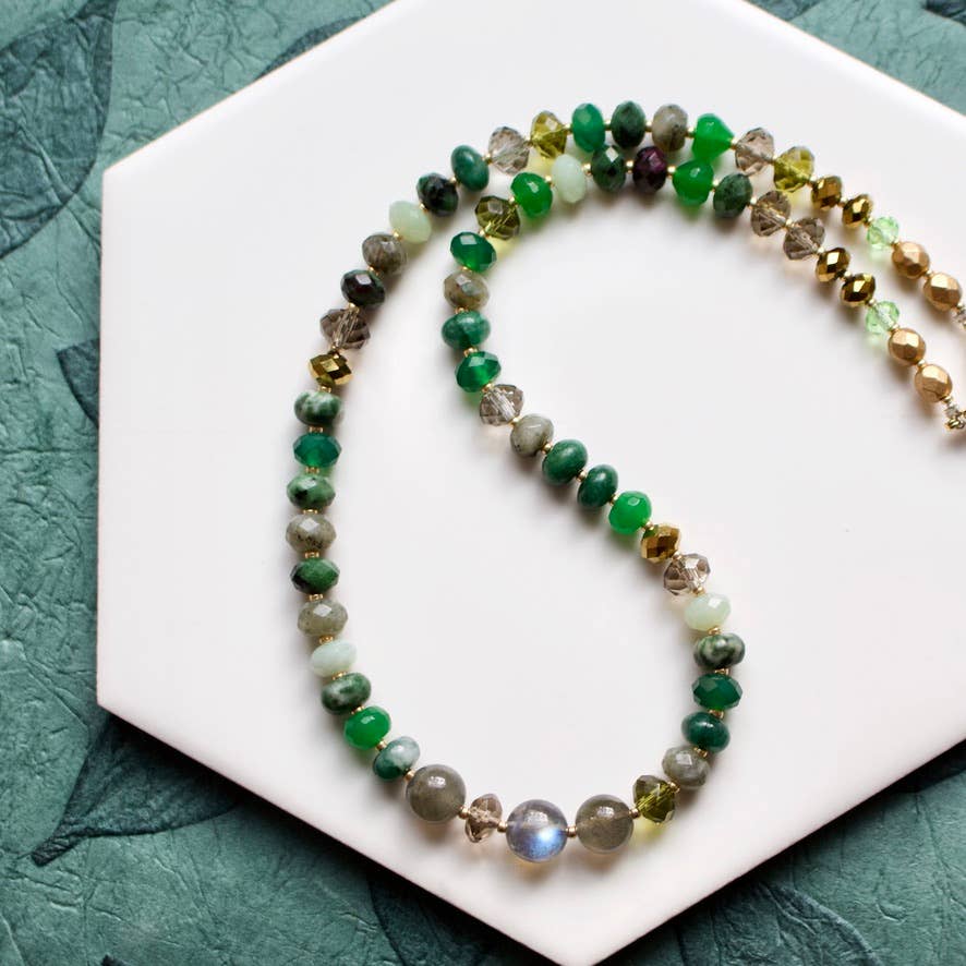 a.v. max – Colar com missangas/pérolas por atacado – Colar Gemma Medium Rondelle|16 Combinações de Pedras20