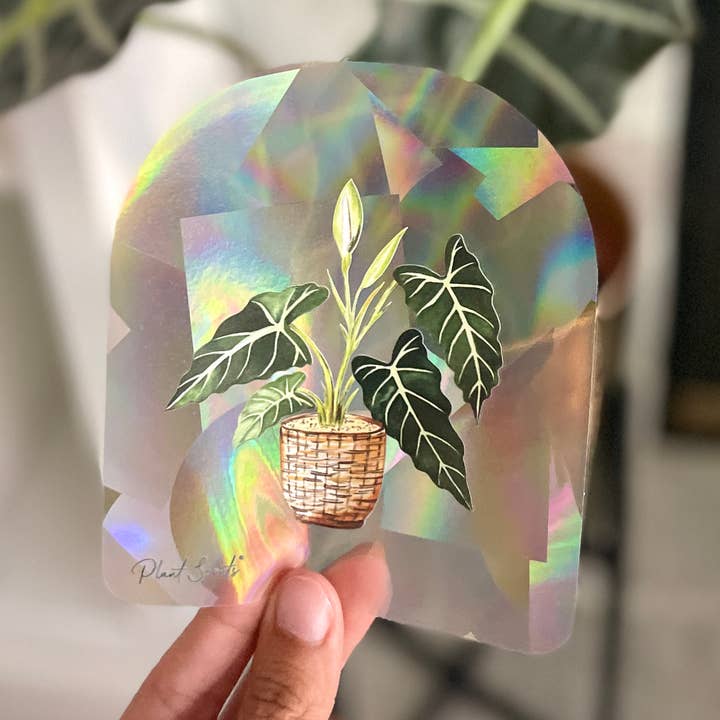 Suncatcher Window Decal Sticker Crystal - Alocasia for wholesale by Plant Scouts