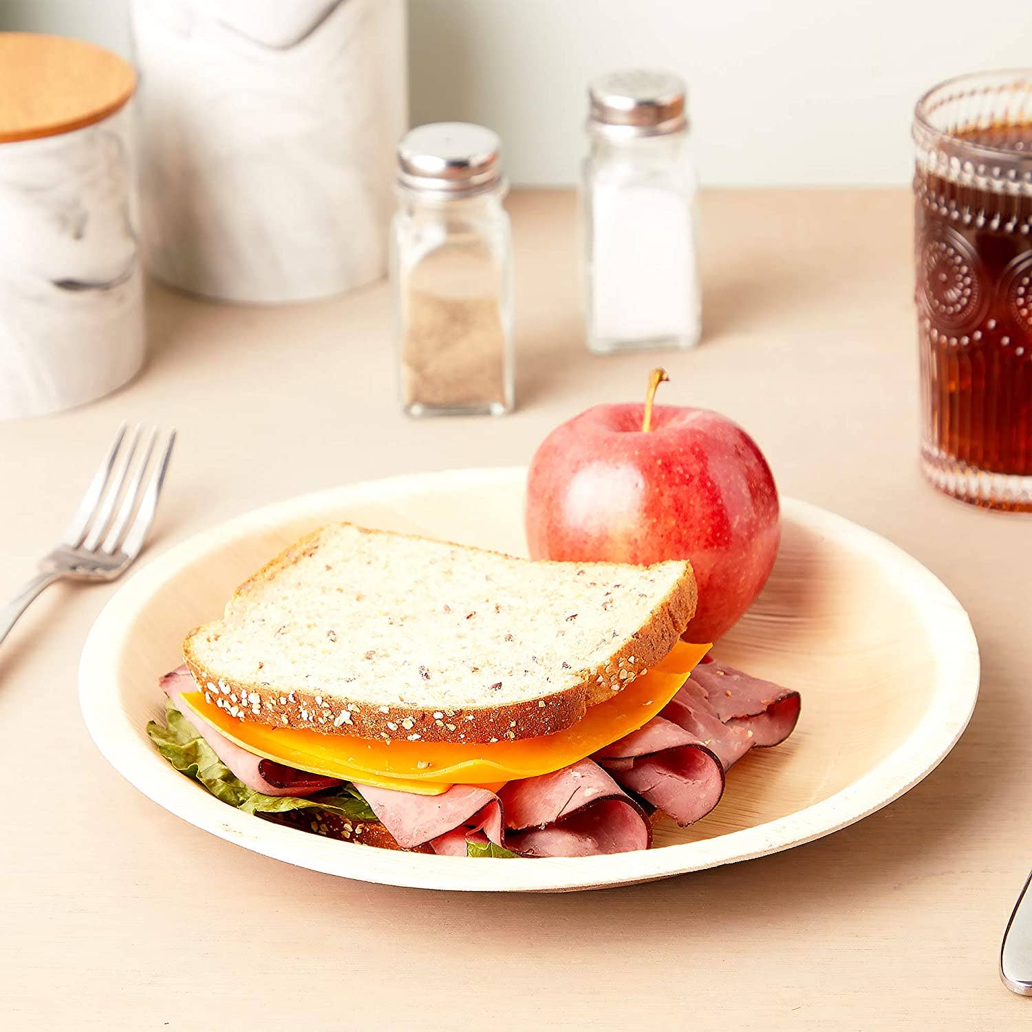 Coucou Bamboo - Wholesale Disposable Plate - Palm Leaf Plates, Single-Use Round Rustic Dinnerware1