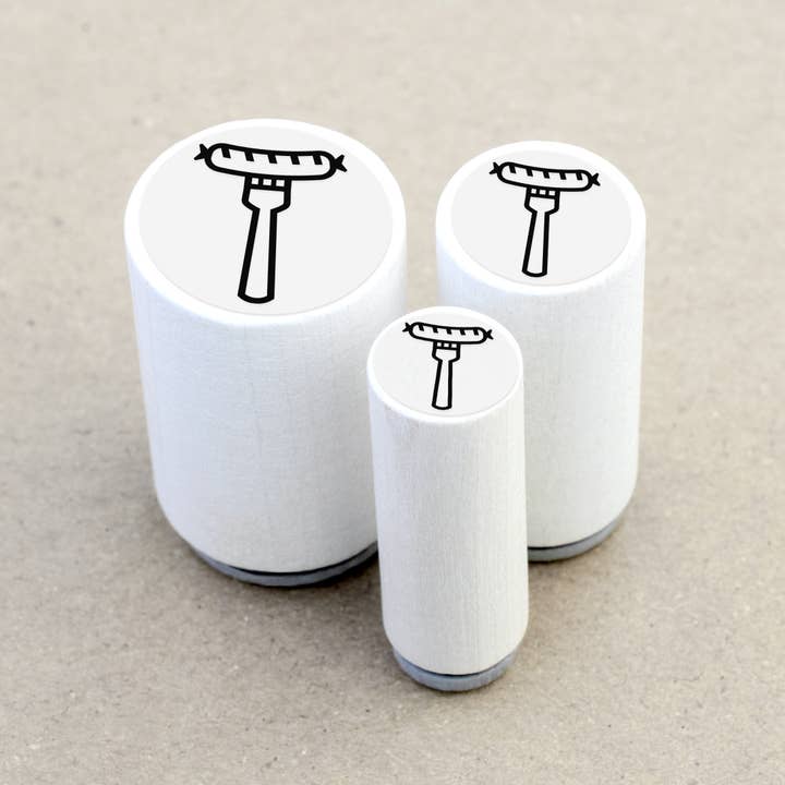 Merry and Bright - Wholesale Rubber/Decorative Stamp - Bratwurst mini stamp1