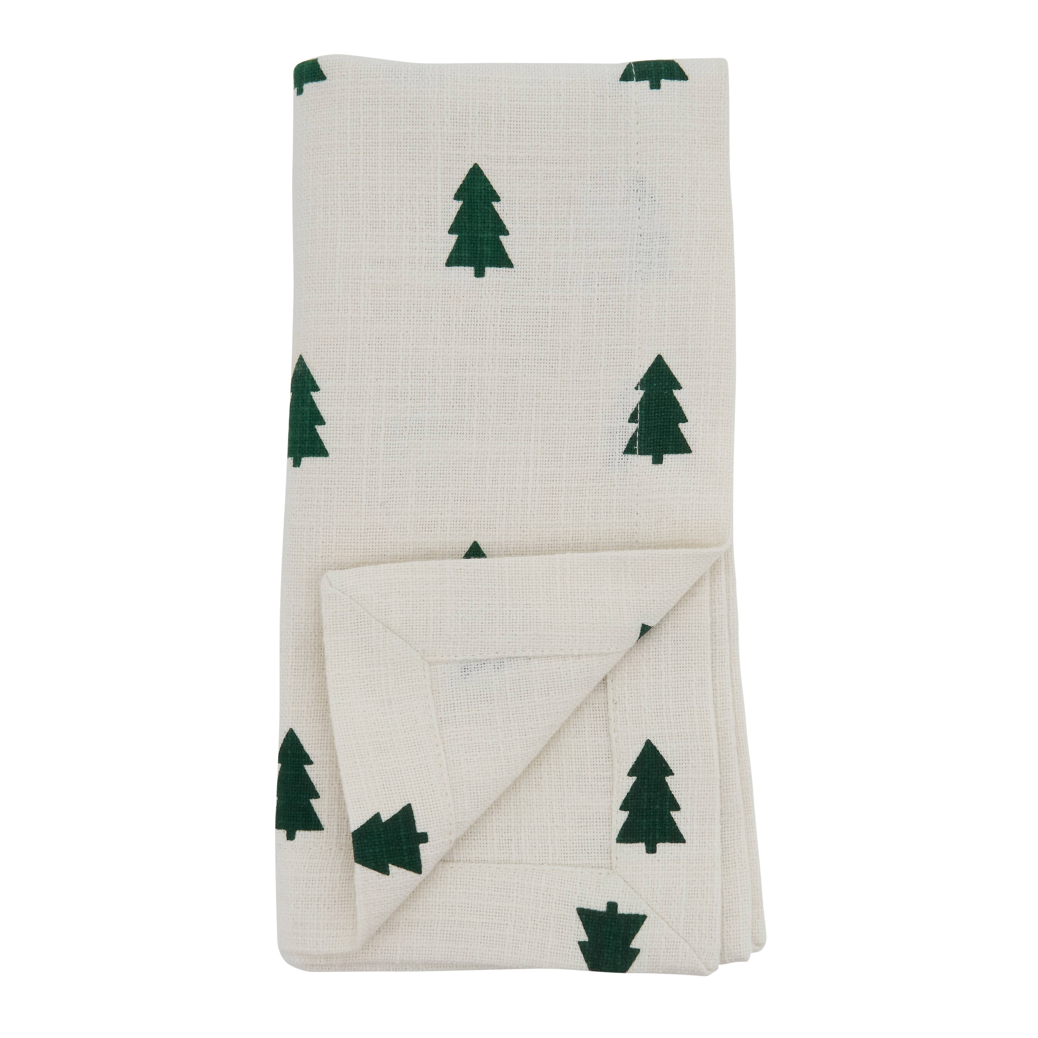 Ivoire Serviette en forme de sapin de Noël en vente sur Faire1