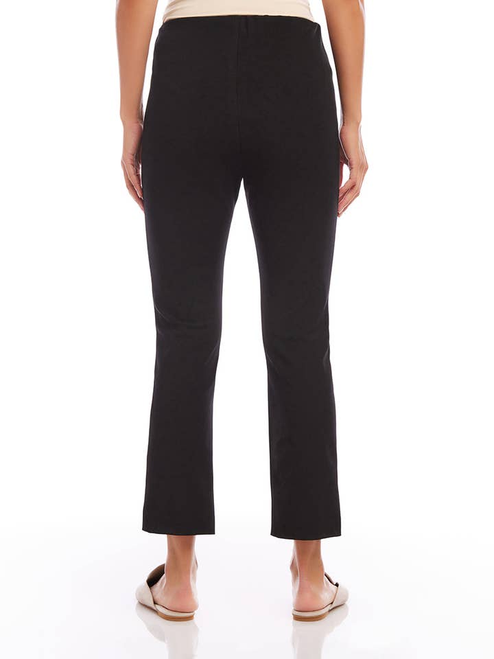 Noir Pantalon court à pinces taille petite en vente sur Faire2