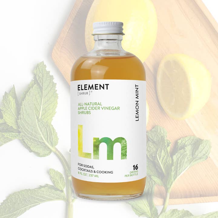Lemon Mint Shrub 237ml for wholesale by Element Shrub