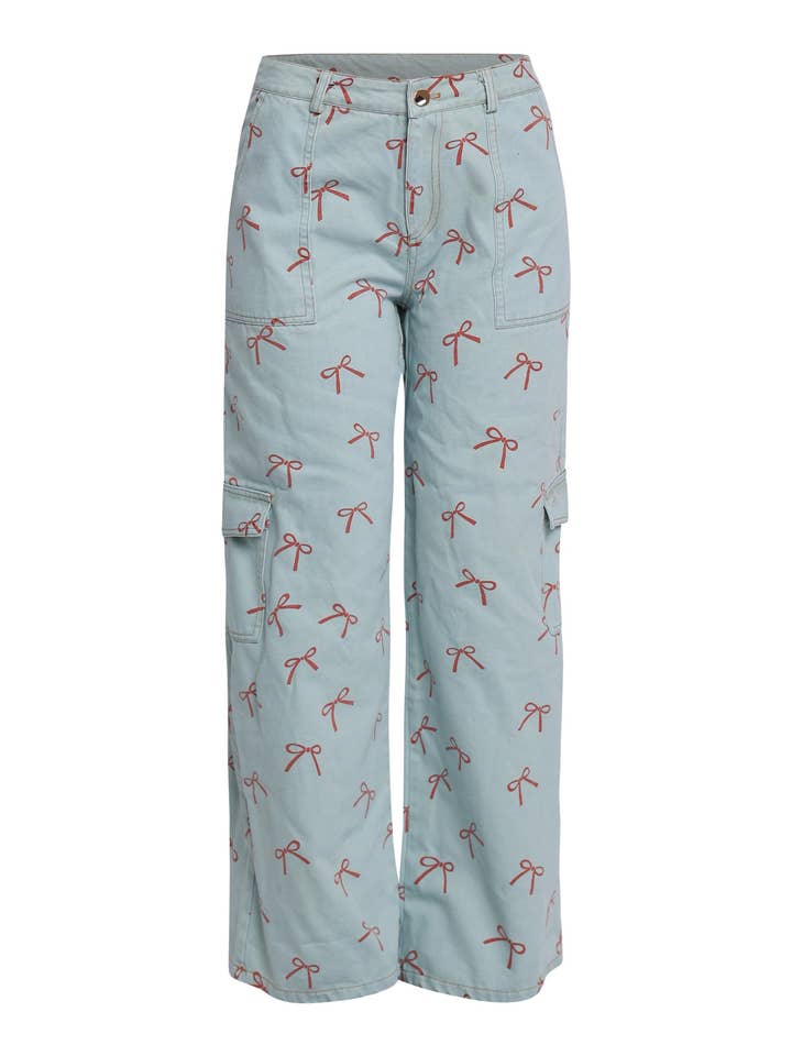 Pantalones estampados con cintas para venta al por mayor de Viviara