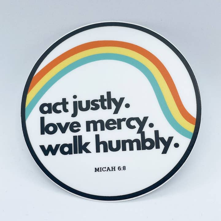 Alyse Yvonne Designs - Wholesale Sticker - Micah 6:8 Sticker0