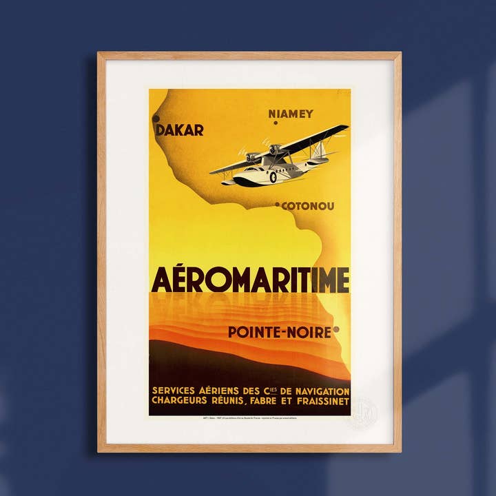 Affiche Air France Aéromaritime / Dakar - AFL0671 voor wholesale door Oneart