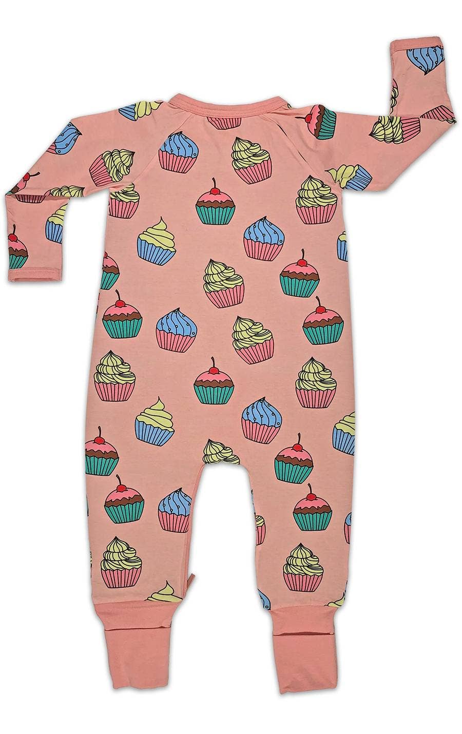 Good Luck Sock - Wholesale Sleepsuit - Baby - Cupcakes, Pink Baby Pajamas1