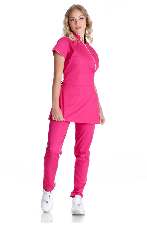 West Rose abbigliamento professionale - Wholesale Kimono - Women's - JASMINE FUCHSIA WORK KIMONO1