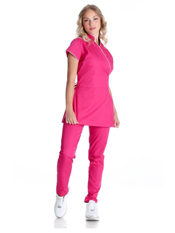 West Rose abbigliamento professionale - Wholesale Kimono - Women's - JASMINE FUCHSIA WORK KIMONO1