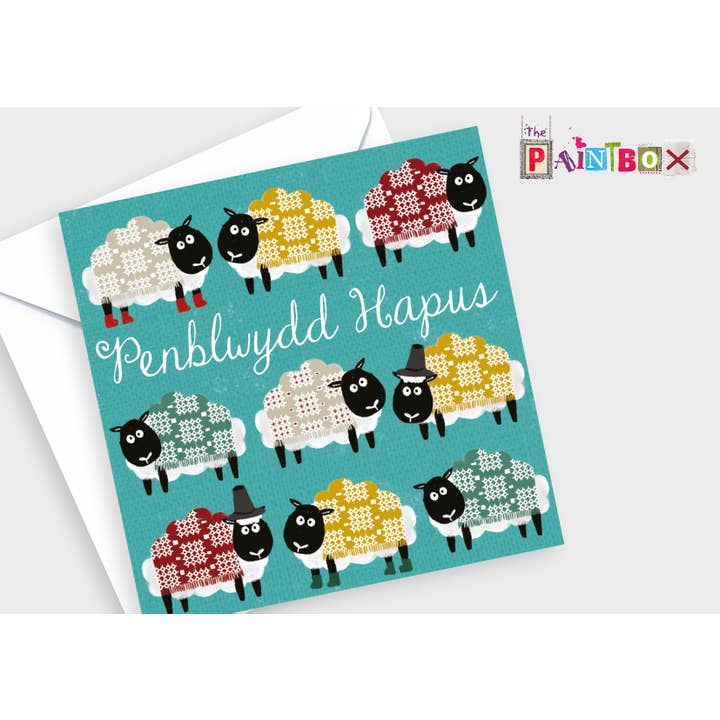Penblwydd Hapus Feliz Cumpleaños Oveja x9 Tarjeta Galesa x6 para venta al por mayor de The Paintbox