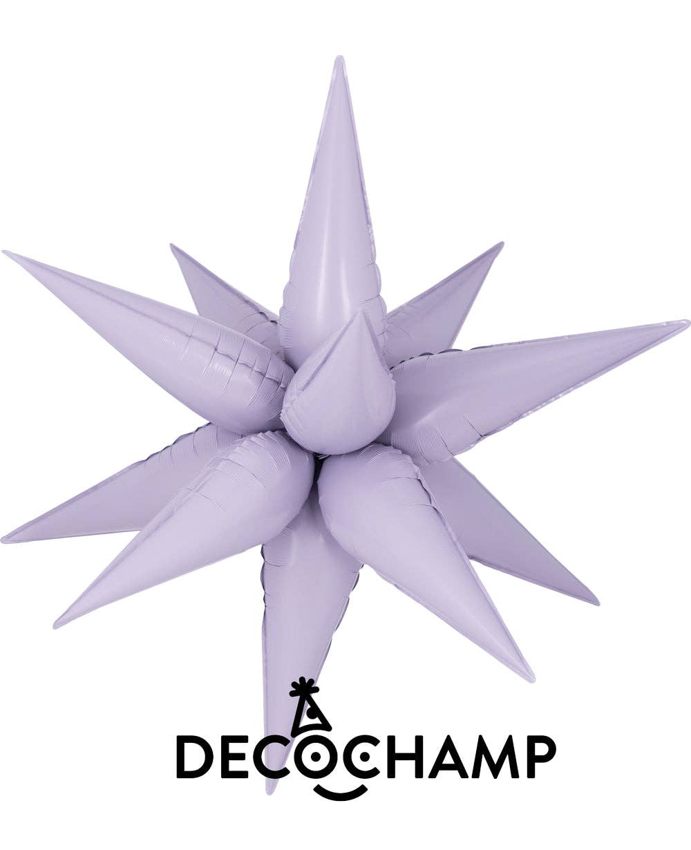 THE BALLOON HUB - Wholesale Balloon - DecoChamp Starburst 3D Foil Balloon - 26 in. (Choose Color)18